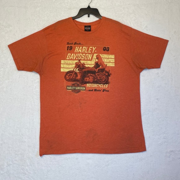 Harley-Davidson Other - Harley Davidson 2003 Laid Back Graphic Tee Orange XXL